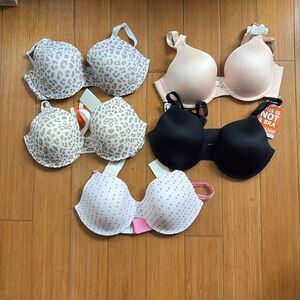 Macy's Women's Bra Collection - Leopard, Black, Pink Dot